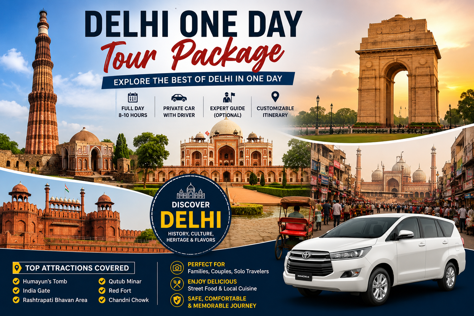 Delhi One Day Tour Package: The Complete Guide to Exploring Delhi in One Day